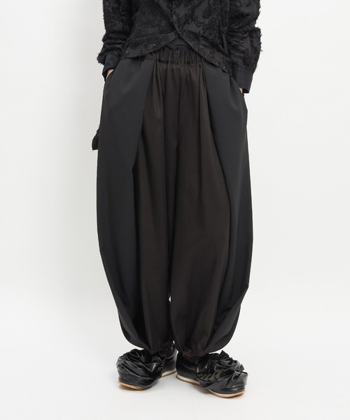 gomme（ゴム）の「ツイストツイルパンツ（その他パンツ・レディース・ネイビー/ブラック・MEDIUM）」の2枚目の写真