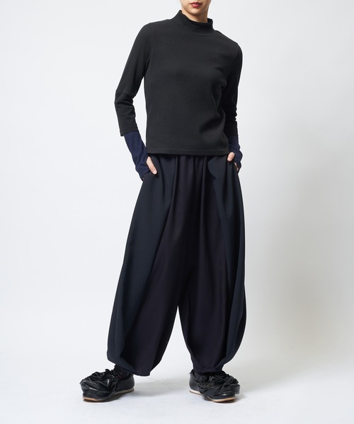 gomme（ゴム）の「ツイストツイルパンツ（その他パンツ・レディース・ネイビー/ブラック・MEDIUM）」の3枚目の写真