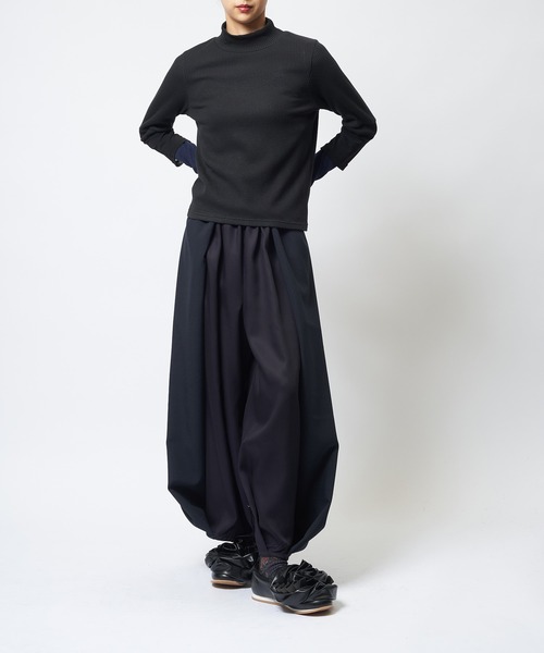 gomme（ゴム）の「ツイストツイルパンツ（その他パンツ・レディース・ネイビー/ブラック・MEDIUM）」の4枚目の写真