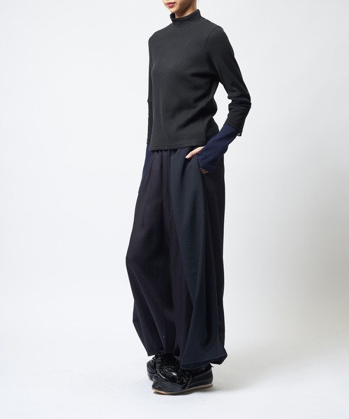 gomme（ゴム）の「ツイストツイルパンツ（その他パンツ・レディース・ネイビー/ブラック・MEDIUM）」の5枚目の写真