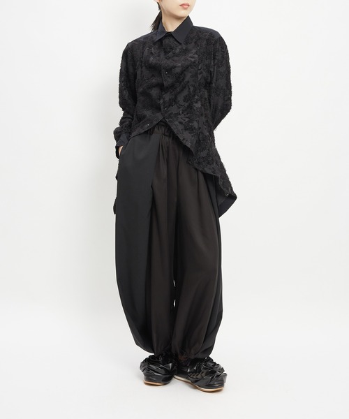 gomme（ゴム）の「ツイストツイルパンツ（その他パンツ・レディース・ネイビー/ブラック・MEDIUM）」の6枚目の写真