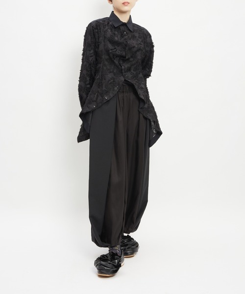 gomme（ゴム）の「ツイストツイルパンツ（その他パンツ・レディース・ネイビー/ブラック・MEDIUM）」の7枚目の写真