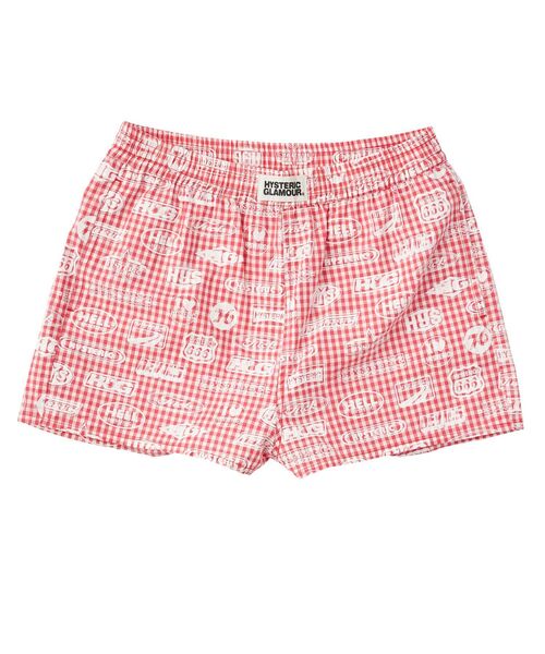 HYSTERIC GLAMOUR(ヒステリックグラマー)の「HG RACING柄 ギンガムチェックショートパンツ(その他パンツ・レディース・ピンク系その他/グリーン系その他・FREE)」の5枚目の写真