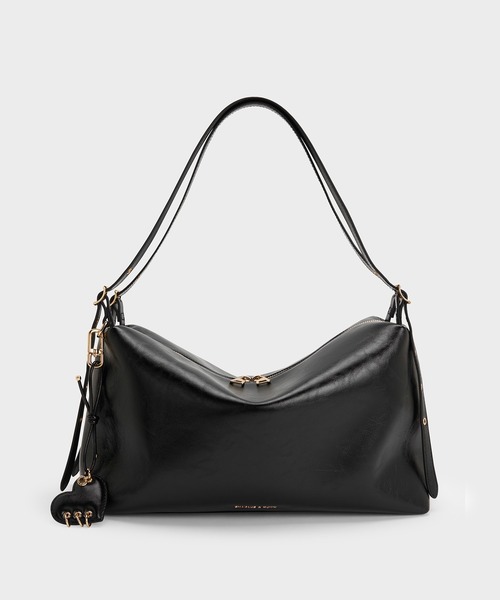 CHARLES & KEITH(チャールズ & キース)の「Rey レイ スラウチー ショルダーバッグ(ショルダーバッグ・レディース・ダークブラウン系3/ブラック・M)」の20枚目の写真