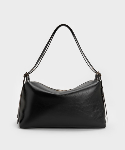 CHARLES & KEITH(チャールズ & キース)の「Rey レイ スラウチー ショルダーバッグ(ショルダーバッグ・レディース・ダークブラウン系3/ブラック・M)」の18枚目の写真