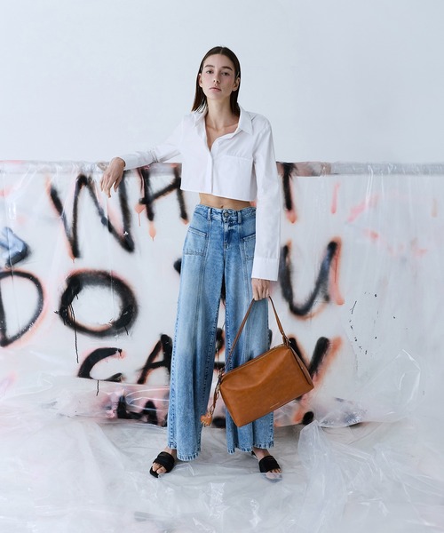CHARLES & KEITH(チャールズ & キース)の「Rey レイ スラウチー ショルダーバッグ(ショルダーバッグ・レディース・ダークブラウン系3/ブラック・M)」の12枚目の写真