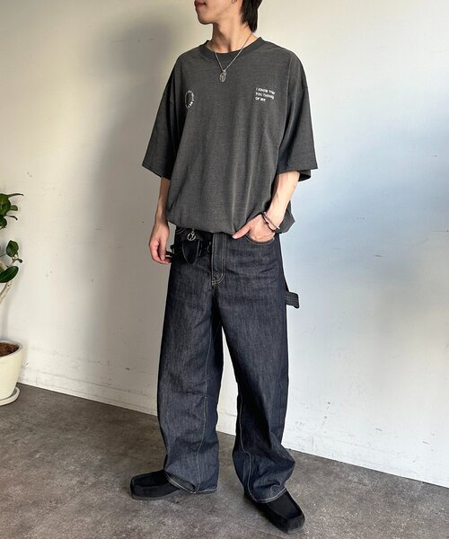 CPCM(シーピーシーエム)の「カットデニム胸刺繍T(Tシャツ/カットソー・レディース・サックスブルー/ブラック/ブルー・SMALL/MEDIUM/LARGE)」の4枚目の写真