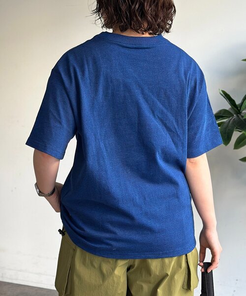 CPCM(シーピーシーエム)の「カットデニム胸刺繍T(Tシャツ/カットソー・レディース・サックスブルー/ブラック/ブルー・SMALL/MEDIUM/LARGE)」の6枚目の写真