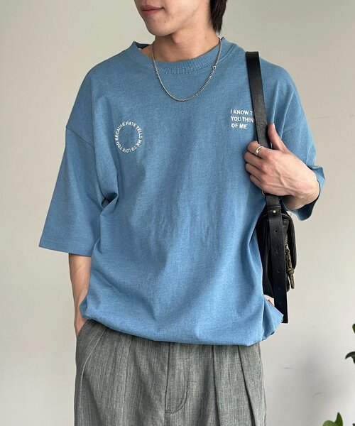 CPCM(シーピーシーエム)の「カットデニム胸刺繍T(Tシャツ/カットソー・レディース・サックスブルー/ブラック/ブルー・SMALL/MEDIUM/LARGE)」の10枚目の写真