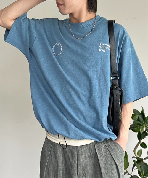CPCM(シーピーシーエム)の「カットデニム胸刺繍T(Tシャツ/カットソー・レディース・サックスブルー/ブラック/ブルー・SMALL/MEDIUM/LARGE)」の14枚目の写真