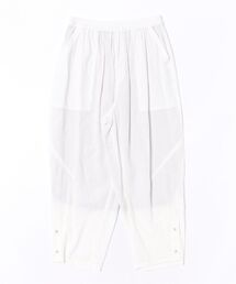 麻レーヨンストレッチ オーバルパンツ(オフホワイトのみ裏地付き)