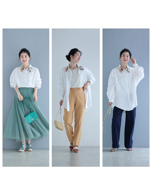 cawaii(カワイイ)の「襟元で魅せるボタンコレクションシャツトップス(シャツ/ブラウス・レディース・ホワイト・FREE)」の7枚目の写真
