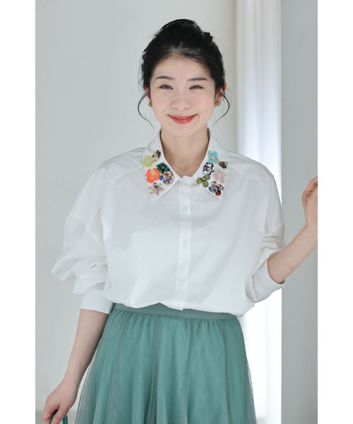 cawaii(カワイイ)の「襟元で魅せるボタンコレクションシャツトップス(シャツ/ブラウス・レディース・ホワイト・FREE)」の18枚目の写真