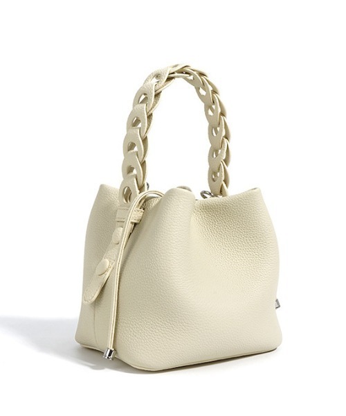 NiiNa(ニーナ)の「【NiiNa】【高品質牛革】2wayスクエアレザースモール編み込みハンドルバッグ(ショルダーバッグ・レディース・カーキ/ブラウン・FREE)」の6枚目の写真