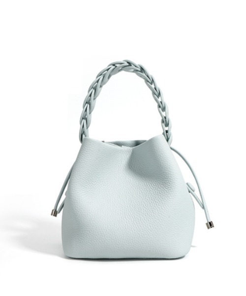 NiiNa(ニーナ)の「【NiiNa】【高品質牛革】2wayスクエアレザースモール編み込みハンドルバッグ(ショルダーバッグ・レディース・カーキ/ブラウン・FREE)」の13枚目の写真