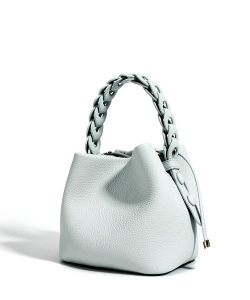 NiiNa(ニーナ)の「【NiiNa】【高品質牛革】2wayスクエアレザースモール編み込みハンドルバッグ(ショルダーバッグ・レディース・カーキ/ブラウン・FREE)」の14枚目の写真