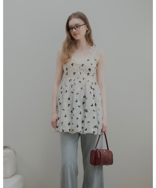 JUMELLE(ジュメロ)の「ジャガードビスチェ(その他トップス・レディース・ブラック/ホワイト・FREE)」の4枚目の写真