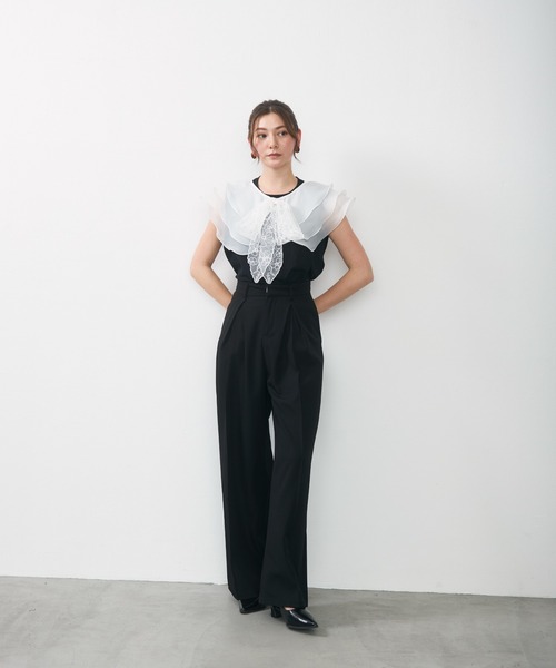 Lunea(ルネア)の「【リボン取り外し可】2wayチュールレイヤードつけ襟 / 2-way layered tulle collar(付け襟・レディース・ベージュ/ホワイト・FREE)」の15枚目の写真
