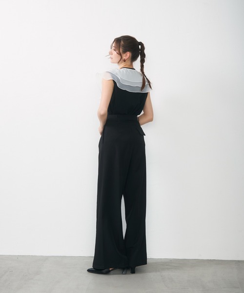 Lunea(ルネア)の「【リボン取り外し可】2wayチュールレイヤードつけ襟 / 2-way layered tulle collar(付け襟・レディース・ベージュ/ホワイト・FREE)」の7枚目の写真