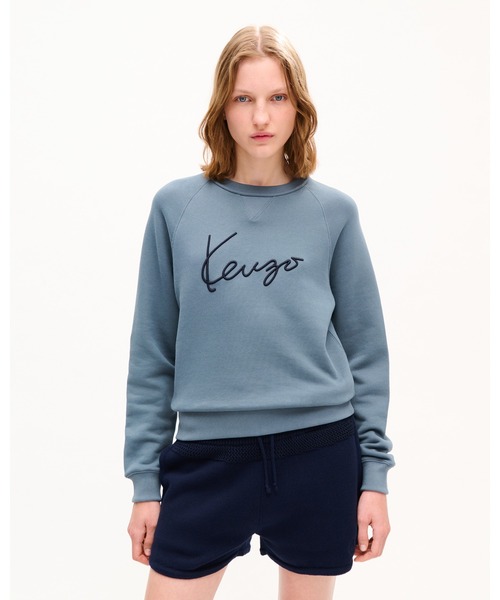 KENZO(ケンゾー)の「'KENZO Signature' エンブロイダリー スウェット イン コットン(スウェット・レディース・グレー系その他・MEDIUM/SMALL/X-SMALL)」の2枚目の写真
