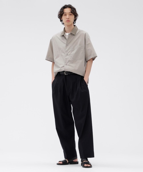 MARGARET HOWELL(マーガレットハウエル)の「HIGHDENSE COTTON PLAINWEAVE Ⅱ(シャツ/ブラウス・メンズ・ネイビー/ライトグレー・SMALL/MEDIUM/LARGE)」の9枚目の写真