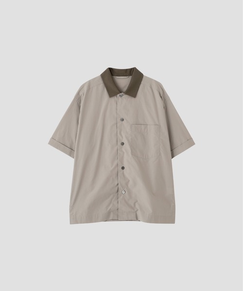 MARGARET HOWELL(マーガレットハウエル)の「HIGHDENSE COTTON PLAINWEAVE Ⅱ(シャツ/ブラウス・メンズ・ネイビー/ライトグレー・SMALL/MEDIUM/LARGE)」の3枚目の写真
