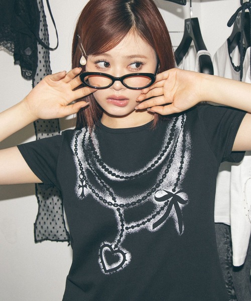 Heart Tattoo(ハートタトゥー)の「spray original art Tee / スプレーオリジナルアートTee(Tシャツ/カットソー・レディース・ブラック/ホワイト・FREE)」の2枚目の写真