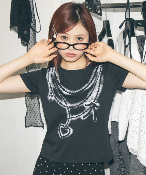 Heart Tattoo(ハートタトゥー)の「spray original art Tee / スプレーオリジナルアートTee(Tシャツ/カットソー・レディース・ブラック/ホワイト・FREE)」の4枚目の写真