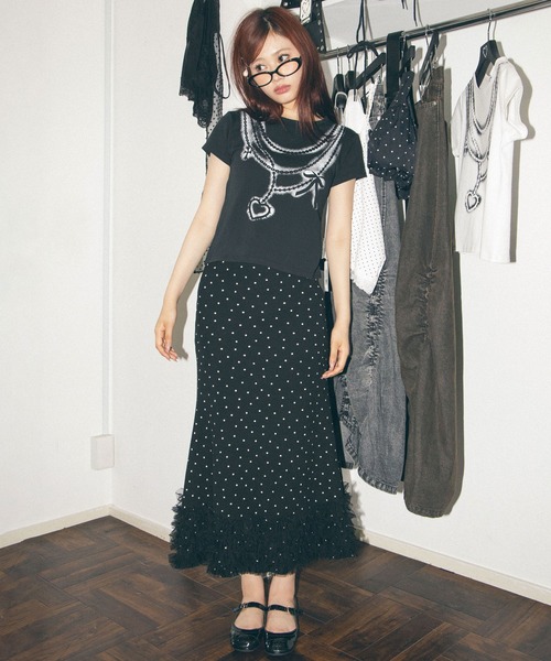 Heart Tattoo(ハートタトゥー)の「spray original art Tee / スプレーオリジナルアートTee(Tシャツ/カットソー・レディース・ブラック/ホワイト・FREE)」の9枚目の写真