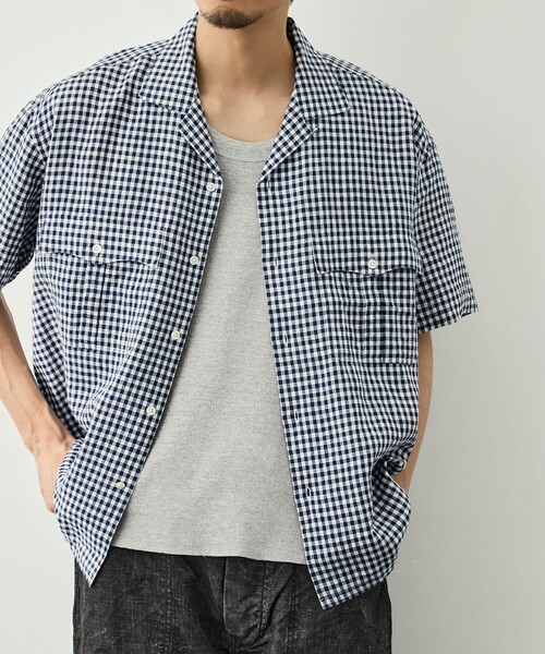 PORTER CLASSIC（ポータークラシック）の「【PORTER CLASSIC/ポータークラシック】PC-016-3979-0038/D. BU/KEROUC LIN GNGHM CK SHIRT（シャツ/ブラウス・メンズ・ダークブルー・M/L）」の9枚目の写真