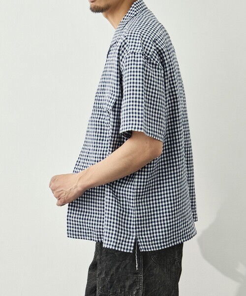 PORTER CLASSIC（ポータークラシック）の「【PORTER CLASSIC/ポータークラシック】PC-016-3979-0038/D. BU/KEROUC LIN GNGHM CK SHIRT（シャツ/ブラウス・メンズ・ダークブルー・M/L）」の8枚目の写真