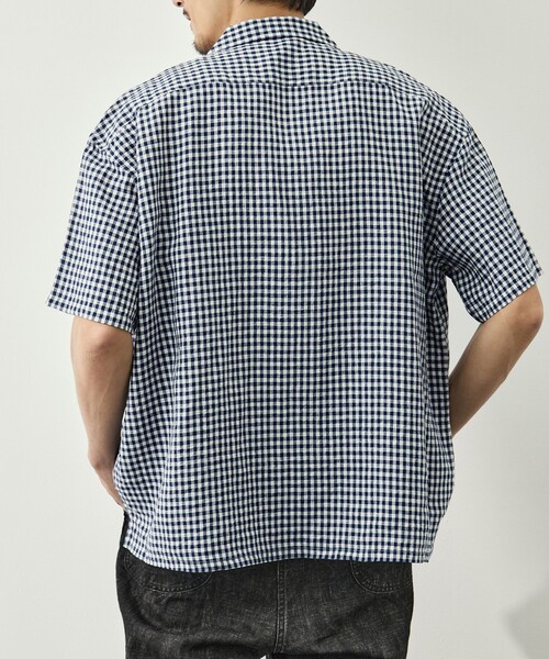 PORTER CLASSIC（ポータークラシック）の「【PORTER CLASSIC/ポータークラシック】PC-016-3979-0038/D. BU/KEROUC LIN GNGHM CK SHIRT（シャツ/ブラウス・メンズ・ダークブルー・M/L）」の7枚目の写真