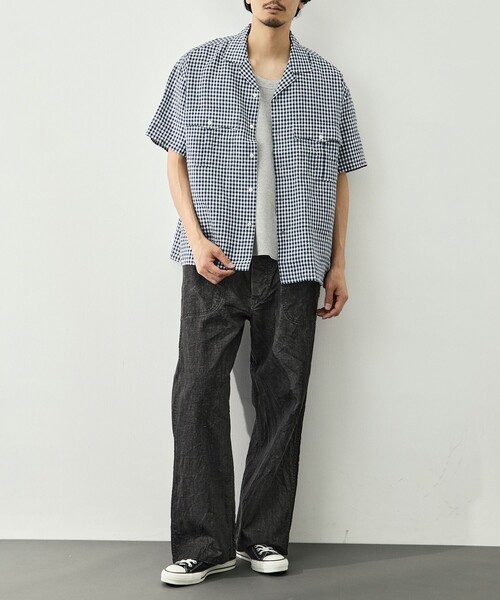 PORTER CLASSIC（ポータークラシック）の「【PORTER CLASSIC/ポータークラシック】PC-016-3979-0038/D. BU/KEROUC LIN GNGHM CK SHIRT（シャツ/ブラウス・メンズ・ダークブルー・M/L）」の6枚目の写真