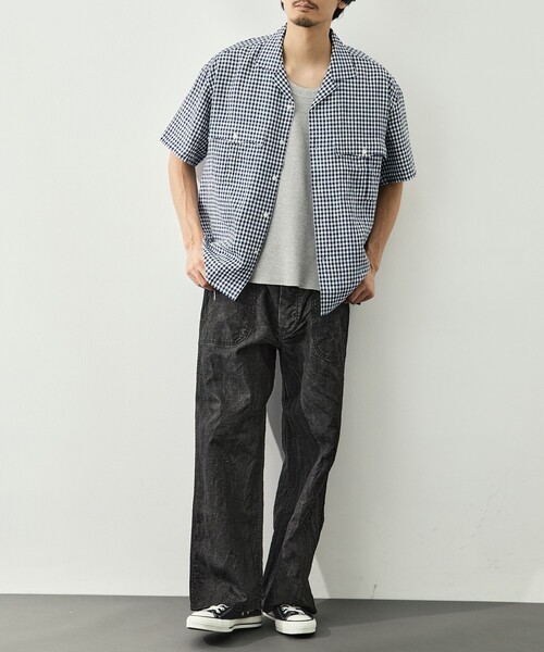 PORTER CLASSIC（ポータークラシック）の「【PORTER CLASSIC/ポータークラシック】PC-016-3979-0038/D. BU/KEROUC LIN GNGHM CK SHIRT（シャツ/ブラウス・メンズ・ダークブルー・M/L）」の5枚目の写真