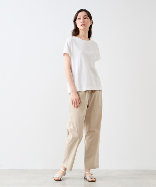 LOGEMENT DE CLAIRE(ロジュモンドクレール)の「フレンチスリーブプルオーバー(Tシャツ/カットソー・レディース・オフホワイト/ブラウン/ブラック・FREE)」の5枚目の写真