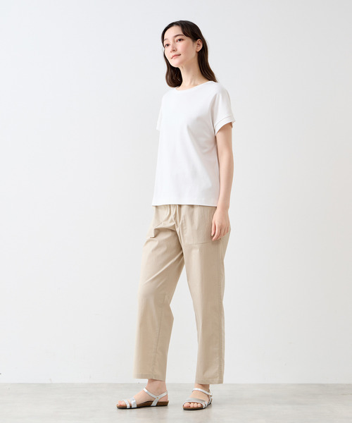LOGEMENT DE CLAIRE(ロジュモンドクレール)の「フレンチスリーブプルオーバー(Tシャツ/カットソー・レディース・オフホワイト/ブラウン/ブラック・FREE)」の7枚目の写真