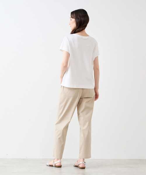LOGEMENT DE CLAIRE(ロジュモンドクレール)の「フレンチスリーブプルオーバー(Tシャツ/カットソー・レディース・オフホワイト/ブラウン/ブラック・FREE)」の9枚目の写真
