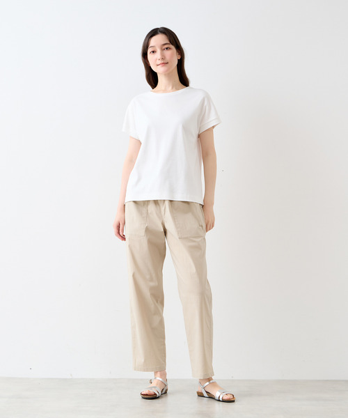 LOGEMENT DE CLAIRE(ロジュモンドクレール)の「フレンチスリーブプルオーバー(Tシャツ/カットソー・レディース・オフホワイト/ブラウン/ブラック・FREE)」の13枚目の写真