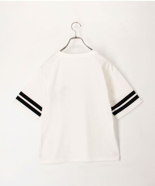 fredy couleur(フレディクルール)の「刺繍ロゴ&袖ラインTee(Tシャツ/カットソー・レディース・ロイヤルブルー/オリーブ/チャコールグレー/オフホワイト・M)」の15枚目の写真