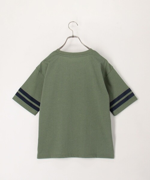 fredy couleur(フレディクルール)の「刺繍ロゴ&袖ラインTee(Tシャツ/カットソー・レディース・ロイヤルブルー/オリーブ/チャコールグレー/オフホワイト・M)」の8枚目の写真