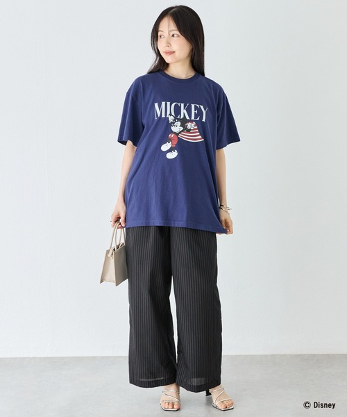 GOOD ROCK SPEED(グッドロックスピード)の「【GOOD ROCK SPEED】ディズニー|ミッキー/ミニー/ロゴプリントTシャツ(Tシャツ/カットソー・レディース・ネイビー/ホワイト・F)」の19枚目の写真