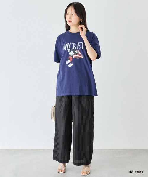 GOOD ROCK SPEED(グッドロックスピード)の「【GOOD ROCK SPEED】ディズニー|ミッキー/ミニー/ロゴプリントTシャツ(Tシャツ/カットソー・レディース・ネイビー/ホワイト・F)」の20枚目の写真