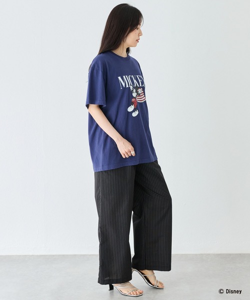 GOOD ROCK SPEED(グッドロックスピード)の「【GOOD ROCK SPEED】ディズニー|ミッキー/ミニー/ロゴプリントTシャツ(Tシャツ/カットソー・レディース・ネイビー/ホワイト・F)」の22枚目の写真