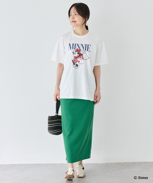 GOOD ROCK SPEED(グッドロックスピード)の「【GOOD ROCK SPEED】ディズニー|ミッキー/ミニー/ロゴプリントTシャツ(Tシャツ/カットソー・レディース・ネイビー/ホワイト・F)」の4枚目の写真