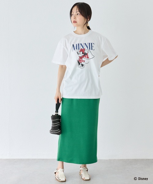 GOOD ROCK SPEED(グッドロックスピード)の「【GOOD ROCK SPEED】ディズニー|ミッキー/ミニー/ロゴプリントTシャツ(Tシャツ/カットソー・レディース・ネイビー/ホワイト・F)」の5枚目の写真