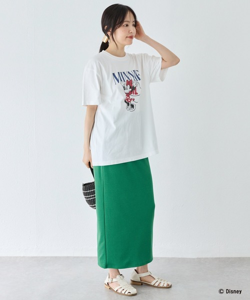 GOOD ROCK SPEED(グッドロックスピード)の「【GOOD ROCK SPEED】ディズニー|ミッキー/ミニー/ロゴプリントTシャツ(Tシャツ/カットソー・レディース・ネイビー/ホワイト・F)」の6枚目の写真