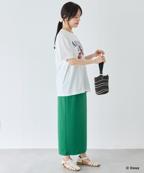 GOOD ROCK SPEED(グッドロックスピード)の「【GOOD ROCK SPEED】ディズニー|ミッキー/ミニー/ロゴプリントTシャツ(Tシャツ/カットソー・レディース・ネイビー/ホワイト・F)」の7枚目の写真