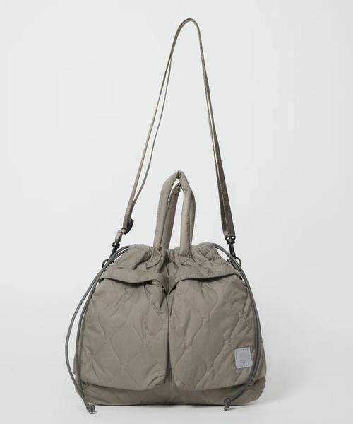 MIS（エムアイエス）の「【MIS】MILITARY QUILTED HELMET BAG / ミリタリーキルトヘルメットバッグ（トートバッグ・レディース・イエロー/ブルー/ブラック/ピンク/グリーン/ベージュ・FREE）」の3枚目の写真