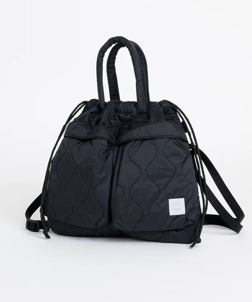 MIS（エムアイエス）の「【MIS】MILITARY QUILTED HELMET BAG / ミリタリーキルトヘルメットバッグ（トートバッグ・レディース・イエロー/ブルー/ブラック/ピンク/グリーン/ベージュ・FREE）」の7枚目の写真