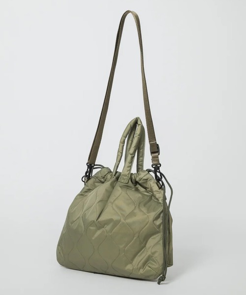 MIS（エムアイエス）の「【MIS】MILITARY QUILTED HELMET BAG / ミリタリーキルトヘルメットバッグ（トートバッグ・レディース・イエロー/ブルー/ブラック/ピンク/グリーン/ベージュ・FREE）」の10枚目の写真